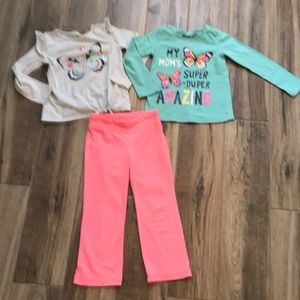 Carter’s Butterfly Tops and Pants Set 4T
